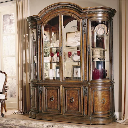 Traditional 4 Door China Cabinet